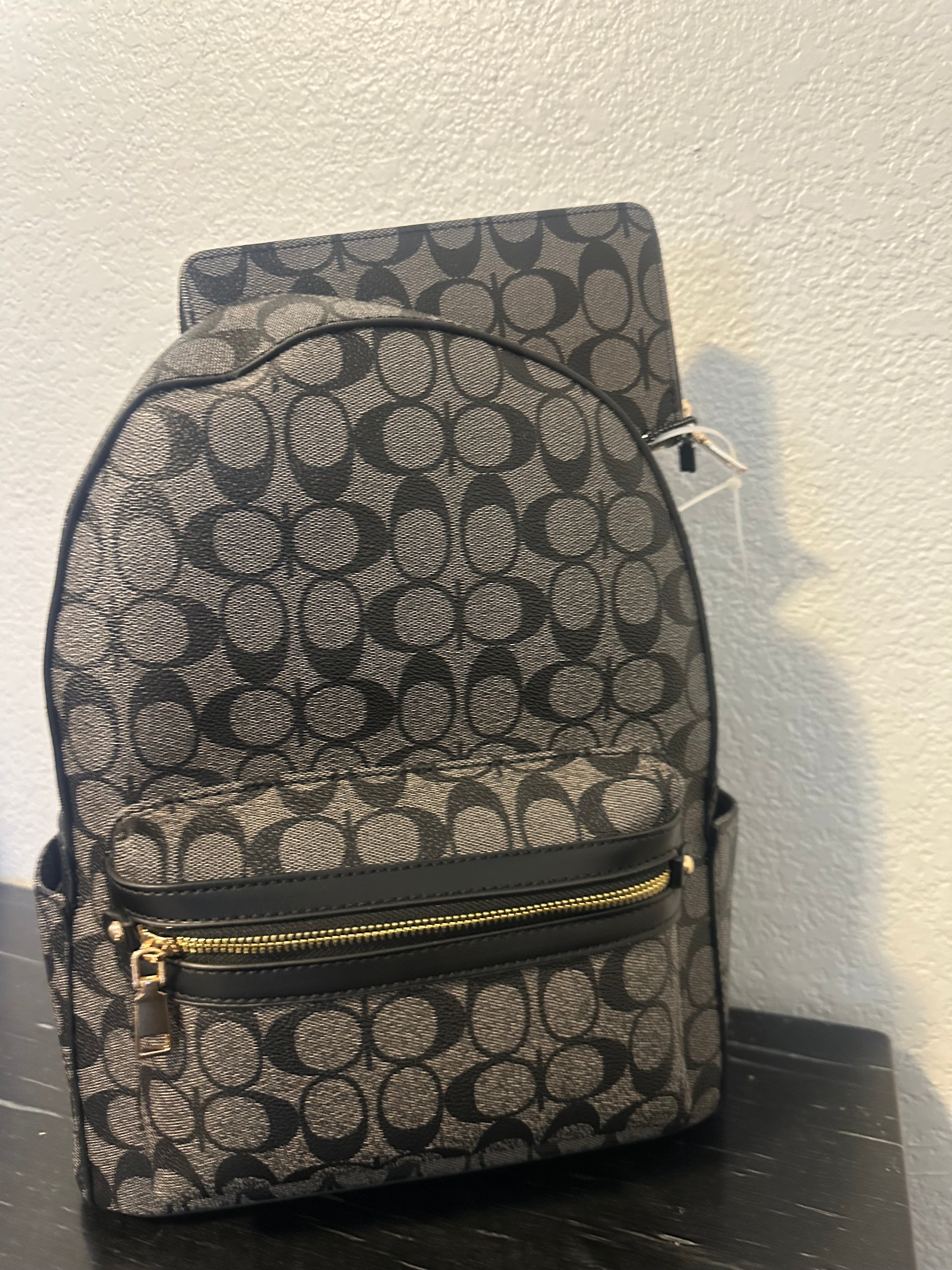 Dark Gray Backpack and wallet combo