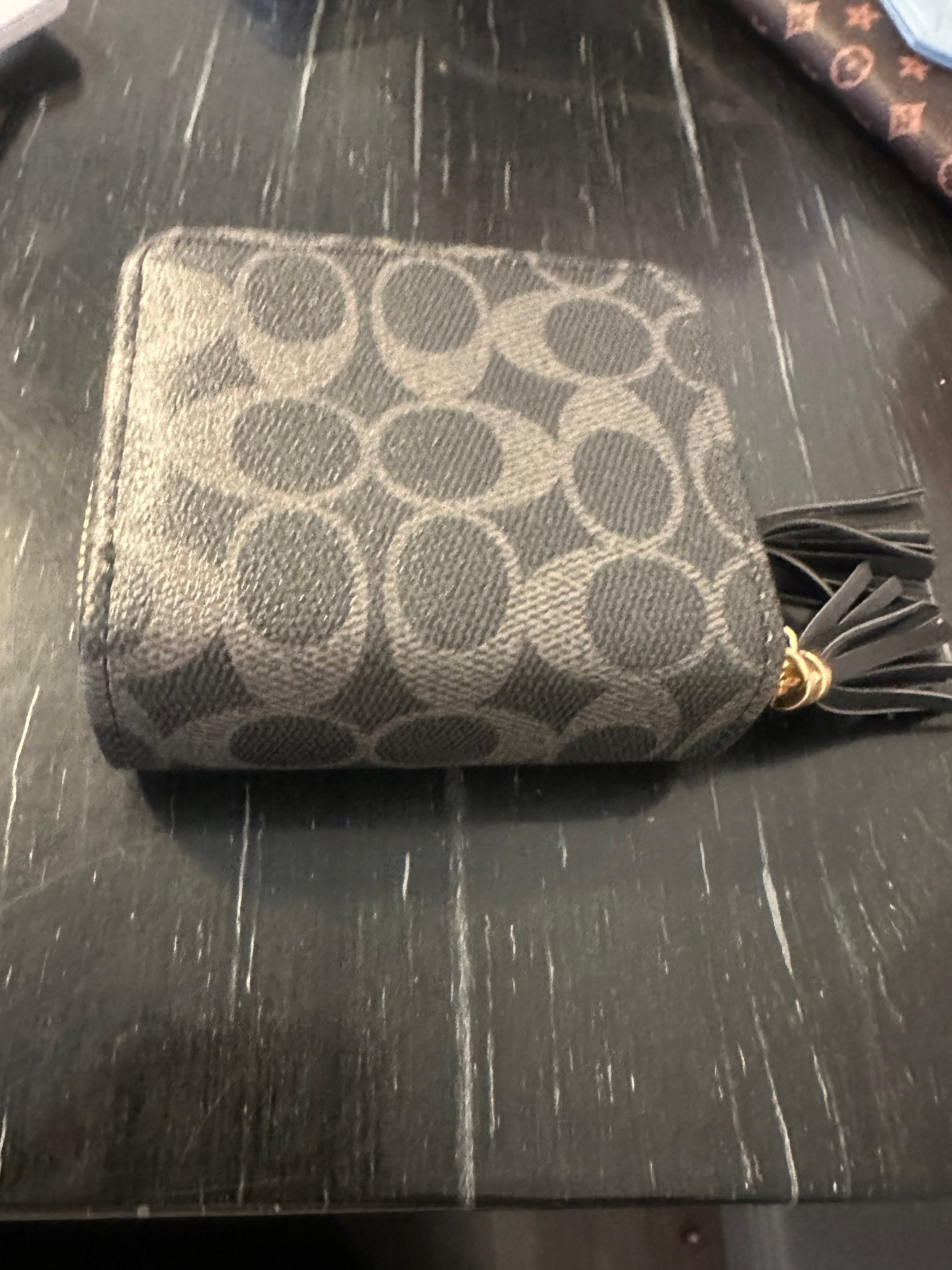 small gray wallet