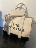 White "The Tote Bag" with Wallet