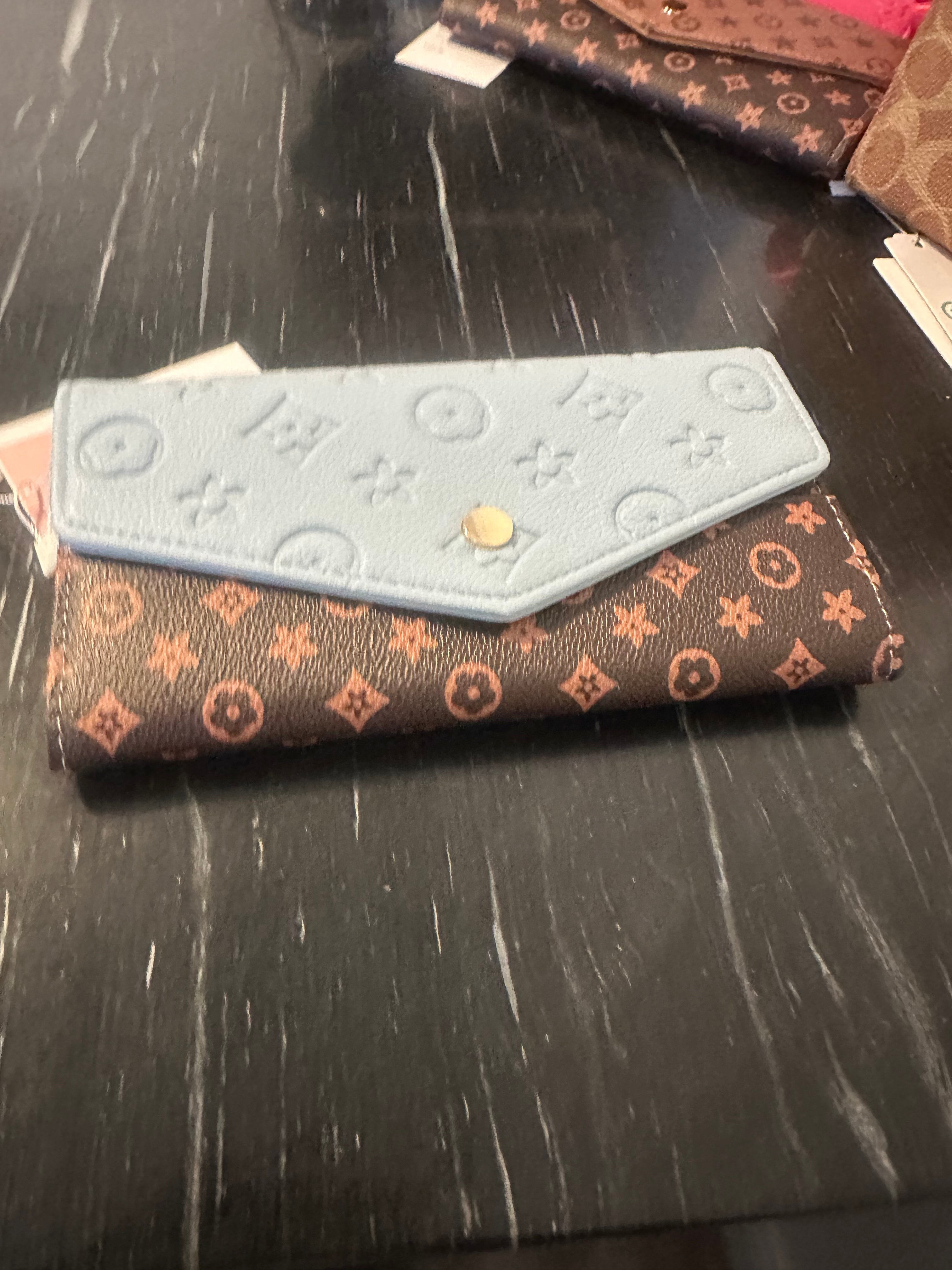 Blue and Brown star wallet